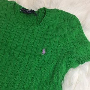 Ralph Lauren Sport Green Short Sleeve Sweater Med